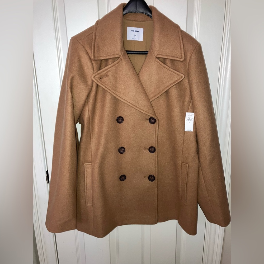 Women's Classic Camel Peacoat  NWT